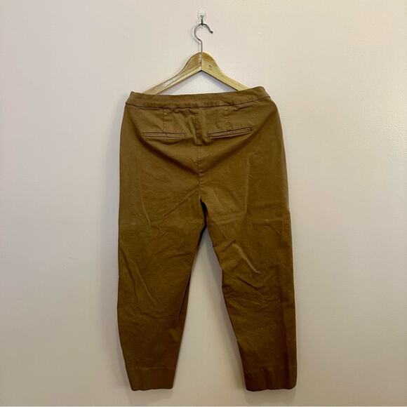 NYDJ Women's Khaki Cropped Straight Leg Pants 8 - Picture 9 of 11